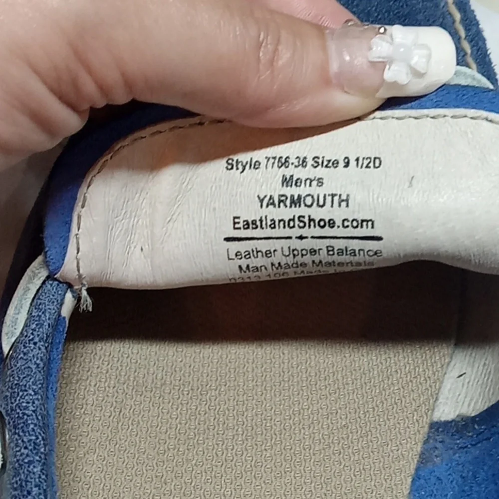 Eastland blue leather